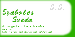 szabolcs sveda business card